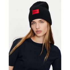 Czapka HUGO. Czarne czapki zimowe Hugo, bez wzorów. Za 299.99 zł.