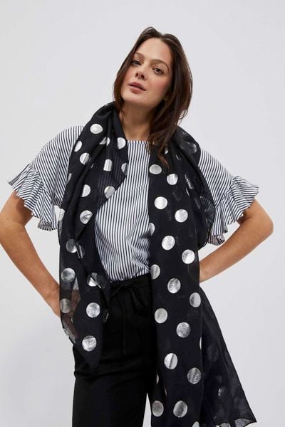 Szal z tkaniny. Szaliki i kominy MOODO, bez wzorów, z poliesteru. W wyprzedaży za 13.99 zł.