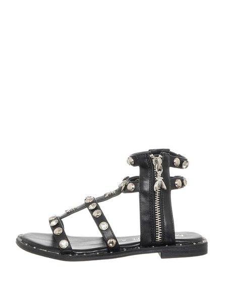 Patrizia Pepe Skórzane sandały w kolorze czarnym rozmiar: 31. Czarne sandały Patrizia Pepe, z aplikacjami, klasyczne, bez obcasa, bez zapięcia. Za 351.95 zł.