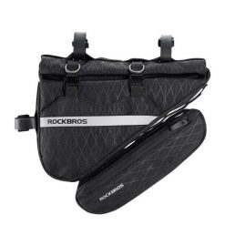 Zestaw toreb rowerowych na ramę Rockbros 30180017001. Czarne torebki klasyczne ROCKBROS, bez wzorów, sportowe, bez dodatków. Za 153.00 zł.