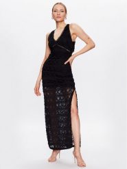 Guess Sukienka codzienna Liza W3GK27 KBPQ0 Czarny Slim Fit. Czarne sukienki Guess, na co dzień, s, z aplikacjami, z syntetyku, bez kołnierzyka, bez ramiączek, proste. Za 427.50 zł.