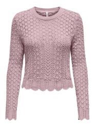 ONLY Sweter w kolorze jasnoróżowym rozmiar: XL. Różowe swetry ONLY, xl, bez wzorów, bez ramiączek. Za 100.52 zł.