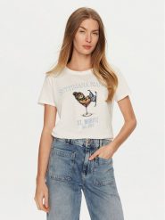 ViCOLO T-Shirt RS0056 Écru Regular Fit. T-shirty ViCOLO, bez wzorów, z bawełny, bez kołnierzyka, bez ramiączek. Za 119.99 zł.