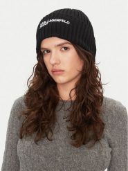 Karl Lagerfeld Jeans Czapka A1W33004 Czarny. Czarne czapki zimowe Karl Lagerfeld Jeans, bez wzorów, z jeansu. Za 199.99 zł.