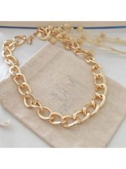 Atelier MIU Pozłacany naszyjnik - dł. 42 cm rozmiar: onesize. Żółte naszyjniki atelier MIU, z materiału, pozłacane. Za 85.45 zł.