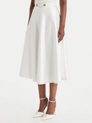 Elisabetta Franchi Spódnica midi GO-156-61E2-V320 Biały Regular Fit. Białe spódnice Elisabetta Franchi, bez wzorów, z syntetyku, midi. Za 1,359.00 zł.
