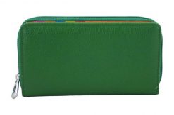 Portfel skórzany BARBERINI'S zielony D-8601-38. Zielone portfele Barberinis, bez wzorów, ze skóry. Za 169.99 zł.