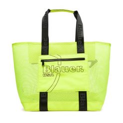 Torebka Blauer. Żółte shopper bag Blauer, bez wzorów, bez dodatków. Za 199.99 zł.