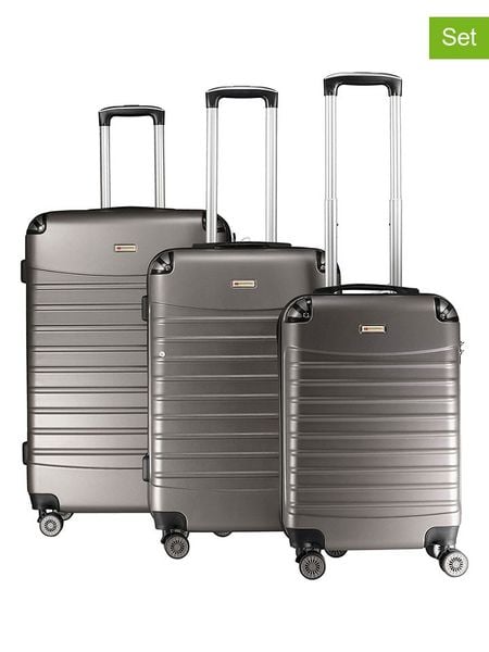 Geographical Norway 3-częściowy zestaw "Shock" w kolorze szarym rozmiar: onesize. Szare walizki Geographical Norway. Za 347.99 zł.