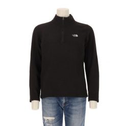 Damska czarna bluza polarowa TNF. Czarne bluzy z kapturem The North Face, l, bez wzorów, z materiału, bez kaptura, trekkingowe. Za 127.76 zł.