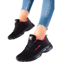 Lekkie Buty Sportowe DK czarne. Czarne buty treningowe DK, bez wzorów, bez zapięcia. Za 160.82 zł.