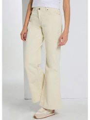 CIMARRON Spodnie w kolorze kremowym rozmiar: W27. Brązowe spodnie materiałowe Cimarron, bez wzorów, z materiału. Za 126.75 zł.
