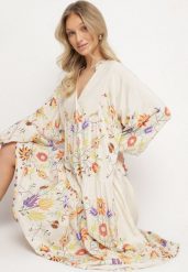 Beżowa Wiskozowa Sukienka o Rozkloszowanym Kroju w Kwiaty Cleolia. Brązowe sukienki Born2be, na co dzień, xl, bez wzorów, z wiskozy, eleganckie, bez kołnierzyka, bez ramiączek, maxi, rozkloszowane. W wyprzedaży za 84.99 zł.