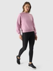 4F Legginsy dzianinowe damskie - czarne XS. Czarne legginsy 4f, bez wzorów, z dzianiny, sportowe. W wyprzedaży za 79.99 zł.