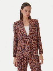 LOLA CASADEMUNT Marynarka MS2602005 Brązowy Straight Fit. Brązowe marynarki i żakiety LOLA CASADEMUNT, xl, bez wzorów, z syntetyku, bez ramiączek. Za 922.99 zł.