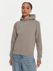 Calvin Klein Bluza Nano Logo K20K207615 Beżowy Regular Fit. Brązowe bluzy Calvin Klein, m, bez wzorów, z syntetyku, bez kaptura. Za 299.99 zł.