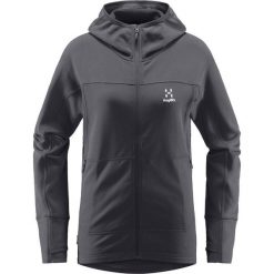 Damska Turystyka Bluza z Kapturem Lekka Oddychająca Haglöfs Betula Hood. Szare bluzy Haglöfs, bez wzorów, bez ramiączek, z kapturem. W wyprzedaży za 299.00 zł.