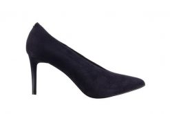 Czółenka Bayla-056 9228-488 Czarny Zamsz, Granat, Skóra naturalna - 39. Niebieskie czółenka Bayla, bez wzorów, z materiału, biznesowe, bez obcasa, na obcasie, bez zapięcia. W wyprzedaży za 179.10 zł.