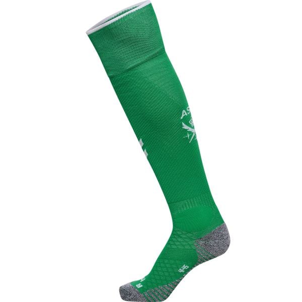 Skarpety domowe ASSE 2024/25. Zielone skarpetki Hummel, bez wzorów. Za 123.50 zł.