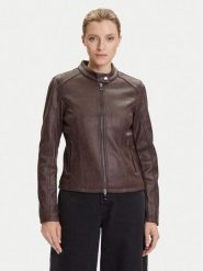 Desigual Kurtka z imitacji skóry Basic 25WWEW43 Brązowy Regular Fit. Brązowe kurtki Desigual, xs, bez wzorów, ze skóry, bez kaptura. Za 339.99 zł.