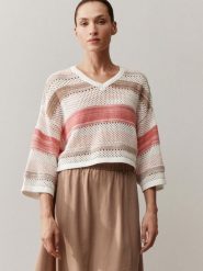 More & More Sweter z dzianiny Kobiety Sztuczne włókno różowy, 38. Czerwone swetry More & More, bez wzorów, z dzianiny, eleganckie, bez ramiączek. Za 169.95 zł.