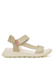 Hispanitas Sandały HV264521 C007 Zielony. Zielone sandały Hispanitas, bez wzorów, ze skóry, bez obcasa, na płaskiej podeszwie, bez zapięcia. Za 549.99 zł.