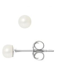 Pearline Kolczyki-wkrętki z perłami w kolorze białym rozmiar: onesize. Białe kolczyki Pearline, z perłą, srebrne. Za 121.99 zł.