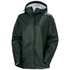 Kurtka przeciwdeszczowa PU damska Helly Hansen Moss. Czarne kurtki przeciwdeszczowe Helly Hansen, na lato, m, bez wzorów, z materiału, bez kaptura. Za 388.50 zł.