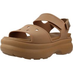 Sandały CROCS 211755C Brązowy. Brązowe sandały Crocs, bez wzorów, z syntetyku, bez obcasa, bez zapięcia. Za 343.99 zł.