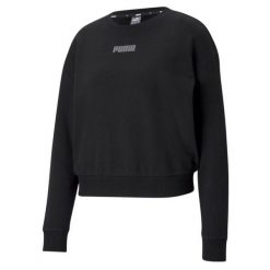 Bluza sportowa damska Puma Modern Basics Crew TR. Czarne bluzy z kapturem Puma, xs, bez wzorów, z bawełny, bez kaptura. Za 161.99 zł.
