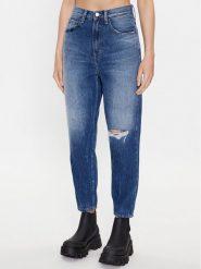Tommy Jeans Jeansy DW0DW16033 Niebieski Mom Fit. Niebieskie jeansy Tommy Jeans, bez wzorów, z bawełny. Za 699.99 zł.