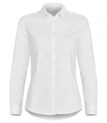 Clique Stretch Shirt L/S Women – koszula stretch z długim rękawem. Białe koszule CLIQUE, l, bez wzorów, z bawełny, bez kołnierzyka, bez ramiączek. Za 200.07 zł.