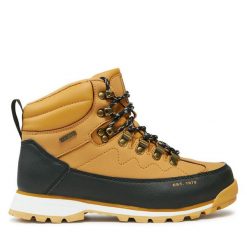 Trapery Big Star Shoes. Brązowe traperki BIG STAR SHOES, bez wzorów, retro, bez obcasa, bez zapięcia. Za 299.99 zł.