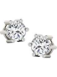 Vittoria Jewels Złote kolczyki-wkrętki z diamentami rozmiar: onesize. Szare kolczyki Vittoria Jewels, z diamentem, złote. Za 1,217.99 zł.