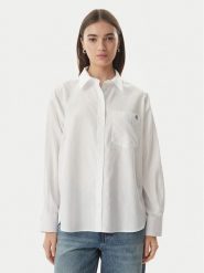 Calvin Klein Jeans Koszula LV047G126G Biały Relaxed Fit. Białe koszule Calvin Klein Jeans, xl, bez wzorów, z bawełny, bez kołnierzyka, bez ramiączek. Za 529.99 zł.