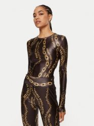Versace Jeans Couture Body 77HAM2A1 JS417 Czarny Slim Fit. Czarne body i gorsety Versace Jeans Couture, bez wzorów, z jeansu, bez ramiączek. Za 579.99 zł.