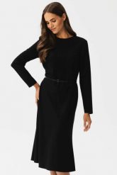 Elegancka sukienka w stylu retro czarna. Czarne sukienki Stylove, m, bez wzorów, eleganckie, bez kołnierzyka, bez ramiączek. Za 309.00 zł.