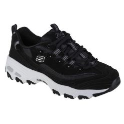 Buty sportowe Sneakersy damskie, Skechers D Lites-Biggest Fan. Czarne buty sportowe lifestyle Skechers, bez wzorów, bez zapięcia, trekkingowe. Za 349.99 zł.