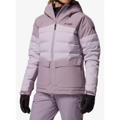 Kurtka narciarska damska Columbia Glacier Ridge Down Jacket - shale purple S. Fioletowe kurtki narciarskie Columbia, na zimę, s, bez wzorów, bez kaptura, narciarskie. Za 990.09 zł.