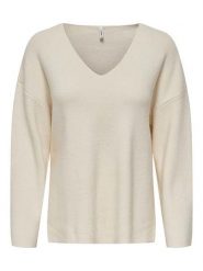 ONLY Sweter w kolorze kremowym rozmiar: S. Brązowe swetry ONLY, s, bez wzorów, ze splotem, bez ramiączek. Za 74.81 zł.