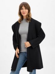 BOSS wełniany płaszcz - Cariby Kobiety Wełna czarny, 34. Czarne płaszcze Boss, bez wzorów, z wełny, bez kaptura. Za 1,899.95 zł.
