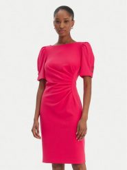 DKNY Sukienka koktajlowa DD6A1666 Czerwony Slim Fit. Czerwone sukienki DKNY, bez wzorów, z syntetyku, wizytowe, bez kołnierzyka, bez ramiączek. Za 539.99 zł.