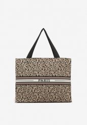 Brązowa Torebka Typu Shopper o Prostokątnym Kształcie Salania. Brązowe shopper bag Renee, bez wzorów, z materiału, bez dodatków. W wyprzedaży za 59.99 zł.