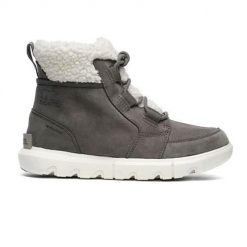 Buty do chodzenia damskie Sorel Explorer II Carnival Cozy WP. Szare buty treningowe Sorel, bez wzorów, z materiału, za kostkę, bez zapięcia, trekkingowe. Za 339.00 zł.