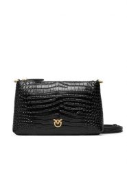 PINKO Torebka Flat Horizontal Mini AI 25-26 104277 A2OH Czarny. Czarne listonoszki Pinko, bez wzorów, ze skóry, bez dodatków. Za 879.99 zł.