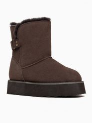 Gooce Skórzane botki "Colorado" w kolorze brązowym rozmiar: 37. Brązowe botki Gooce, bez wzorów, ze skóry, bez obcasa, na platformie, bez zapięcia. Za 217.99 zł.