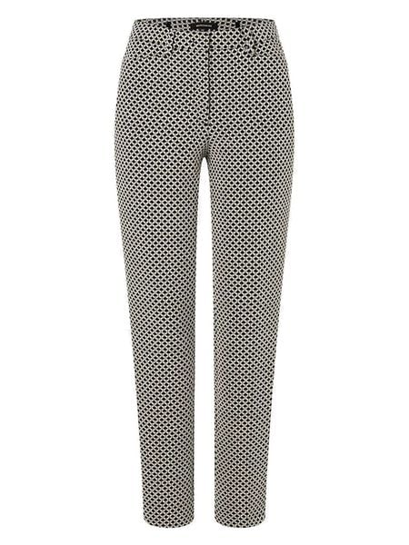 More & More Spodnie w kolorze czarno-beżowym rozmiar: 44. Brązowe spodnie materiałowe More & More, bez wzorów, z materiału. Za 113.99 zł.