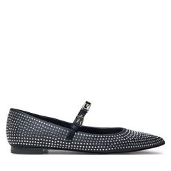 Baleriny Guess. Czarne baleriny Guess, z aplikacjami, bez obcasa, bez zapięcia. Za 499.99 zł.