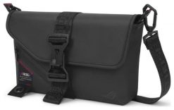 Torba Asus BC3003 Rog Slash Sling Bag 2.0. Czarne torby na laptopa Asus, bez wzorów, na ramię. W wyprzedaży za 221.90 zł.