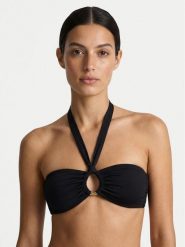 Guess Góra od bikini E6GJ15 KF590 Czarny. Czarne bikini Guess, z aplikacjami, z syntetyku. Za 329.99 zł.